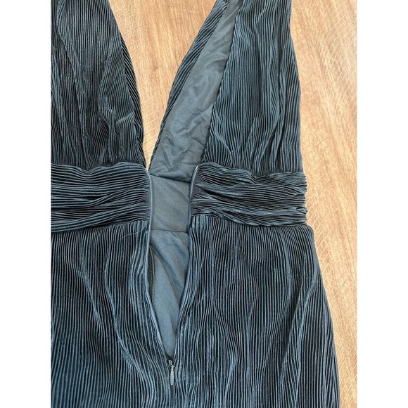 NWT Lulu’s Plisse Be Mine Teal Green Plisse Wide Leg Jumpsuit Size XS Lined Zip - Picture 12 of 16